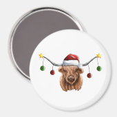 Haben Sie ein Merry Hielan Coo Weihnachten Magnet (Vorderseite/Rückseite)
