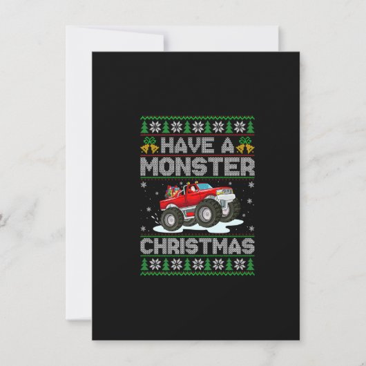 Haben Sie ein Monster Weihnachten hässliche Monste Einladung (Vorderseite)