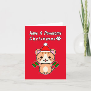 Haben Sie ein pawesome Weihnachten - Ginger Tabby