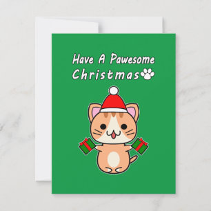 Haben Sie ein pawesome Weihnachten - Ginger Tabby