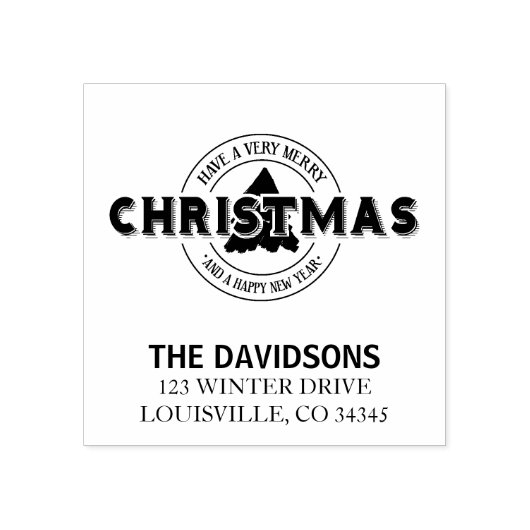 Haben Sie ein sehr fröhliches Weihnachtsmongramm Gummistempel (Prägung)