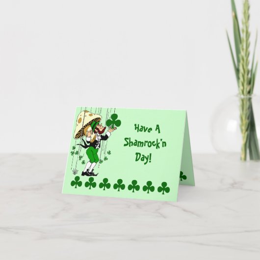 Haben Sie ein Shamrock'n Tageskarte glückliches St Karte (Vorderseite)