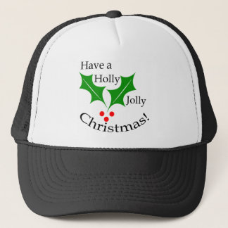 Haben Sie ein Stechpalmen-lustiges Weihnachten! Truckerkappe