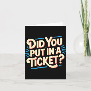 Haben Sie ein Ticket eingegeben, es unterstützt de Karte