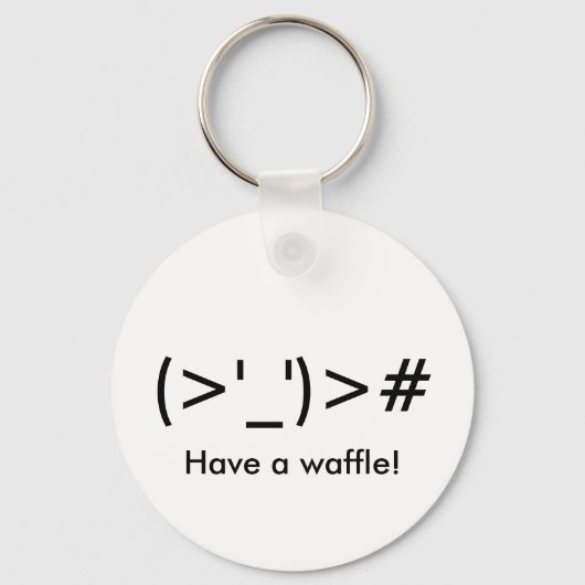 "(>'_')># Haben Sie ein Waffel!" Schlüsselanhänger (Vorderseite)