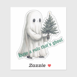 Haben Sie ein Weihnachten, das Ghoul Weihnachtsbau Aufkleber