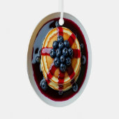 Haben Sie eine Berry Frory Blueberry Pancakes Ornament Aus Metall (Vorderseite Rechts)