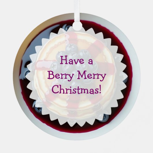 Haben Sie eine Berry Frory Blueberry Pancakes Ornament Aus Metall (Rückseite)