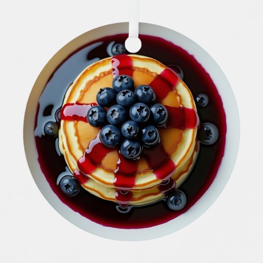 Haben Sie eine Berry Frory Blueberry Pancakes Ornament Aus Metall (Vorderseite)