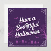 Haben Sie eine bootierende Halloween-Flachkarte (5 (Vorne/Hinten)