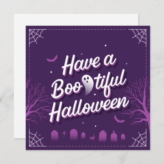 Haben Sie eine bootierende Halloween-Flachkarte (5 (Vorne/Hinten)