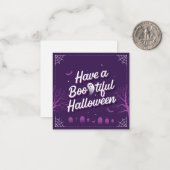 Haben Sie eine bootische Halloween-Note-Karte Mitteilungskarte (Vorderseite/Rückseite Beispiel)
