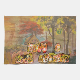 Haben Sie eine coole Herbstsaison Vintage-Kunst dr Küchentuch