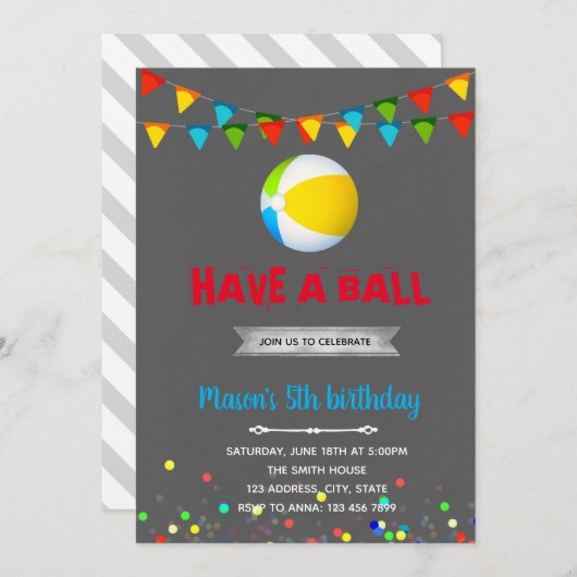 Haben Sie eine Einladung zum Ballpool? (Vorne/Hinten)