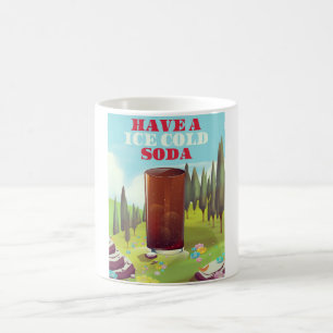 Haben Sie eine eiskalte Limonade Werbung. Kaffeetasse