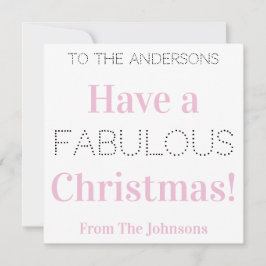 Haben Sie eine fabelhafte Weihnachten Pink White T