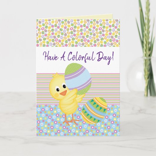 Haben Sie eine farbenfrohe Tageskarte Karte (Vorderseite)