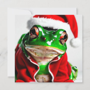 Haben Sie eine Froschige Weihnachtsgrußkarte Feiertagskarte