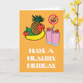 Haben Sie eine gesunde Geburtstagskarte Karte (Gelbe Blume)