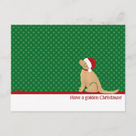 Haben Sie eine goldene Weihnachts-Grüne Postkarte? Postkarte