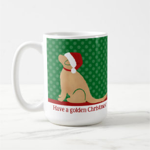 Haben Sie eine goldene Weihnachtsgrün-Tasse Kaffeetasse