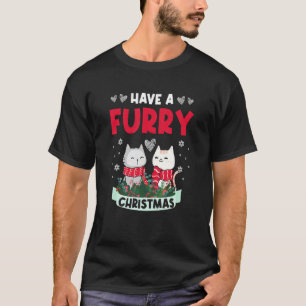 Haben Sie eine haarige Weihnachtsferienzeit Katze T-Shirt