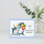 Haben Sie eine haartastische Geburtstagskarte? Postkarte (Stehend Vorderseite)