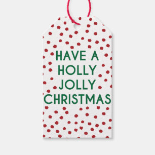 Haben Sie eine Holly Jolly Christmas Polka Dot Ges Geschenkanhänger