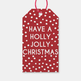 Haben Sie eine Holly Jolly Christmas Polka Dot Ges Geschenkanhänger