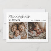 Haben Sie eine Holly Jolly Weihnachten 2-Foto Fami (Vorderseite)