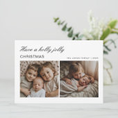 Haben Sie eine Holly Jolly Weihnachten 2-Foto Fami (Stehend Vorderseite)
