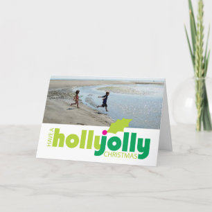 Haben Sie eine Holly Jolly Weihnachts Foto Grußkar Feiertagskarte