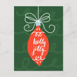 Haben Sie eine Holly Jolly Weihnachts-Postkarte Feiertagspostkarte