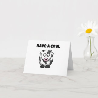 Haben Sie eine Kuh, Funny Dairy Cartoon Pun Design Karte