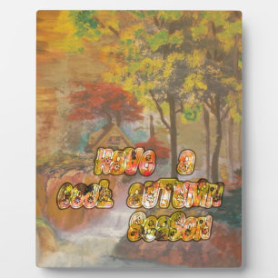 Haben Sie eine kühle Herbstsaison Vintage-Kunst dr Fotoplatte