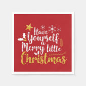 Haben Sie eine lustige kleine Weihnachtstypografie Serviette (Vorderseite)