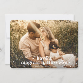 Haben Sie eine magische Halloween-Fotokarte Ankündigung