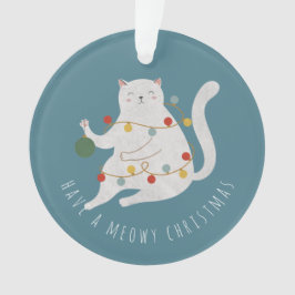 Haben Sie eine Meowy Weihnachts Fairy Lights Kat Ornament