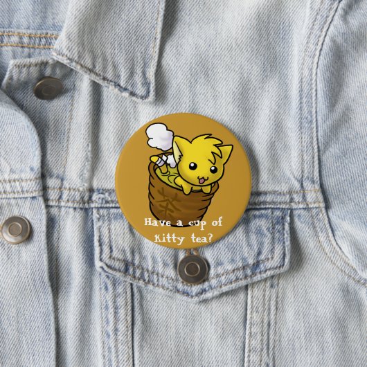 Haben Sie eine Schale Miezekatzetee? Button (Beispiel)