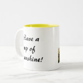 Haben Sie eine Schale Sonnenschein! Zweifarbige Tasse (Vorderseite Links)
