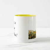 Haben Sie eine Schale Sonnenschein! Zweifarbige Tasse (Mittel)
