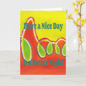 Haben Sie eine schöne Grußkarte vertikale Vorlage (Gelbe Blume)