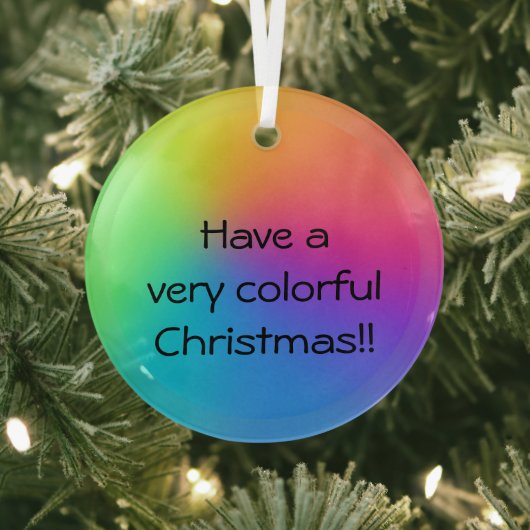 "Haben Sie eine sehr farbenfrohe Weihnachten" Rege Ornament Aus Glas (InSitu)