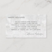 Haben Sie eine sehr frohe Weihnachts-Message-Busin Visitenkarte (Rückseite)