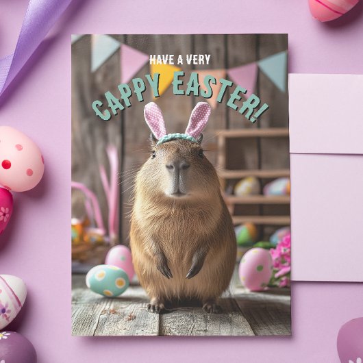 Haben Sie eine sehr kappende Capybara Card Karte