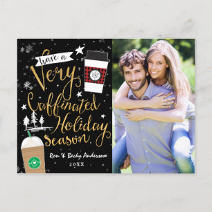 HABEN SIE EINE SEHR KOFFEINIERTE WEIHNACHTSZEIT Ph Feiertagspostkarte