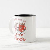 Haben Sie eine Tasse Cheer Retro Rosa Weihnachten (Vorderseite Links)