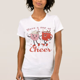 Haben Sie eine Tasse Cheer Retro Rosa Weihnachten T-Shirt