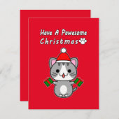 Haben Sie eine tolle Weihnachten - Graue Tabby Kat (Vorne/Hinten)