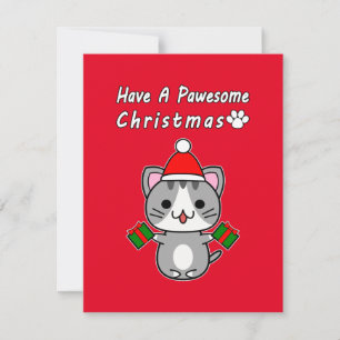 Haben Sie eine tolle Weihnachten - Graue Tabby Kat